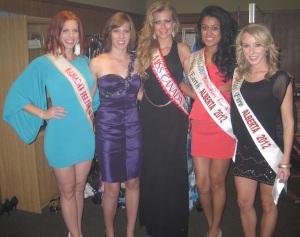 Our gorgeous Alexandria in the turquoise dress left. :)